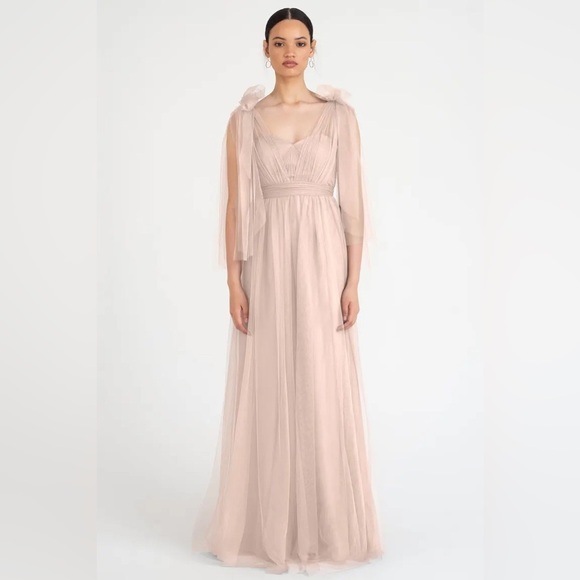 Jenny Yoo Annabelle Convertible Dress Sz 16 Soft Blush Bridesmaid Wedding Tulle - Picture 2 of 11